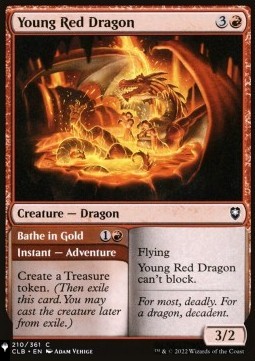 Young Red Dragon // Bathe in Gold