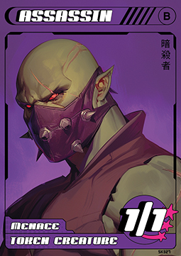Assassin Token (Black 1/1 Menace)