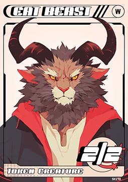 Cat Beast Token (White 2/2)