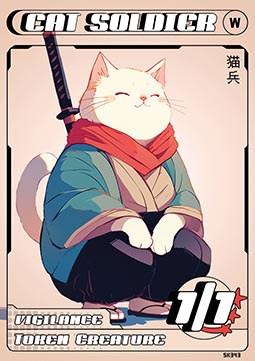 Cat Soldier Token (White 1/1)