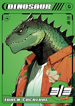 Dinosaur Token (Green 3/3)