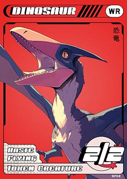 Dinosaur Token (Red and White 2/2)