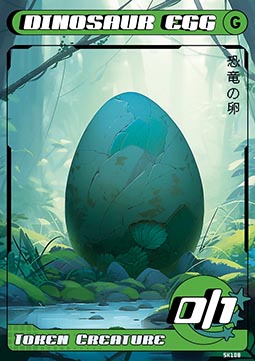 Dinosaur Egg Token (Green 0/1)