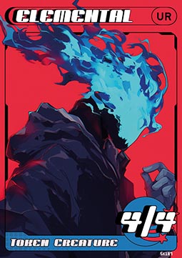 Elemental Token (Blue and Red 4/4)
