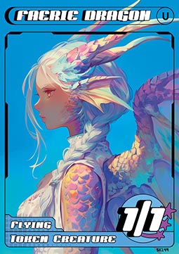 Faerie Dragon Token (Blue 1/1)
