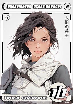Human Soldier Token (White 1/1)