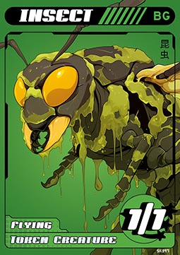 Insect Token (Black and Green 1/1 Flying)