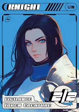Knight Token (White and Blue 2/2)