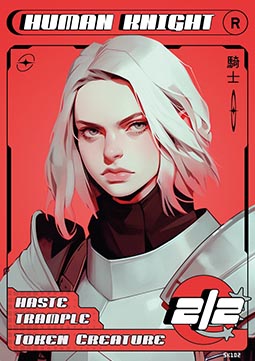 Human Knight Token (Red 2/2)
