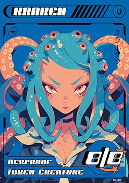 Kraken Token (Blue 8/8 Hexproof)