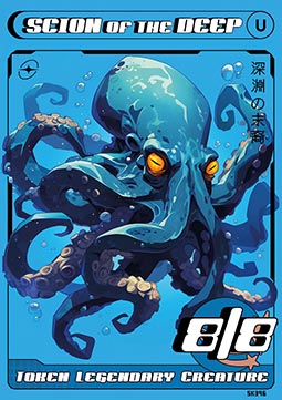 Scion of the Deep Token (Blue 8/8)