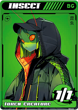 Insect Token (Black and Green 1/1)