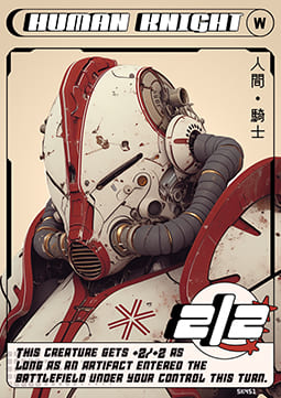 Human Knight Token (White 2/2)
