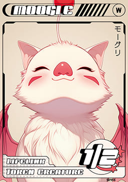 Moogle Token (White 1/2)