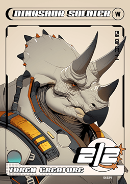 Dinosaur Soldier Token (White 2/2)