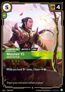 Master Yi, Meditative