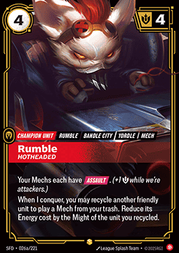 Rumble, Hotheaded