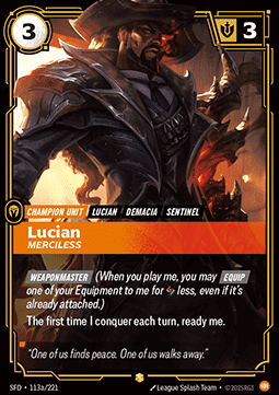 Lucian, Merciless