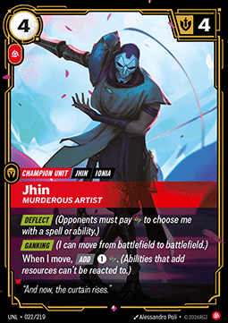 Jhin, Murderous Artist