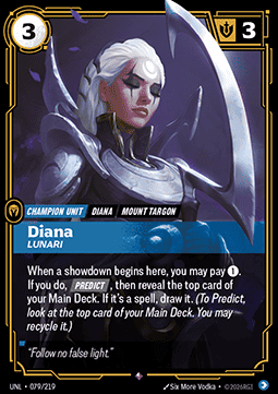 Diana, Lunari