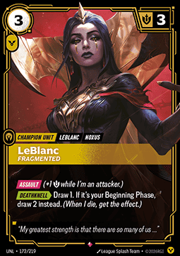 Leblanc, Fragmented
