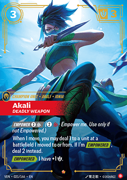 Akali, Deadly Weapon