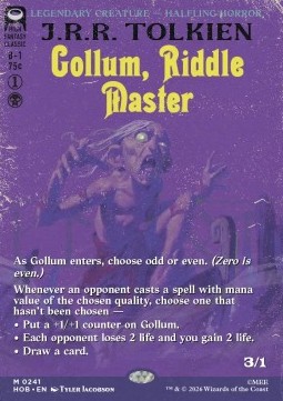 Gollum, Riddle Master