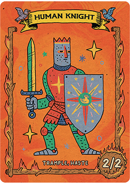 Human Knight Token (Red 2/2)
