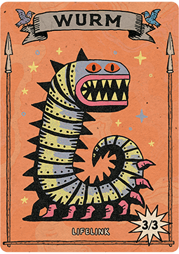 Wurm Token (Artifact 3/3 Lifelink)