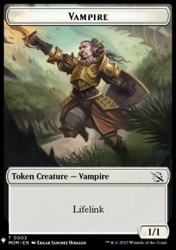 Vampire Token (W 1/1 Lifelink) // Elemental Token (GW 8/8)