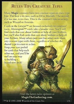 Rules Tip: Creature Types