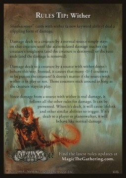 Rules Tip: Wither