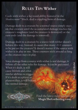 Rules Tip: Wither