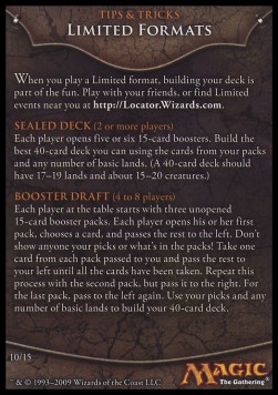 Rules Tip: Limited Formats