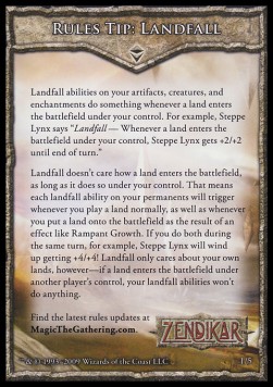 Rules Tip: Landfall