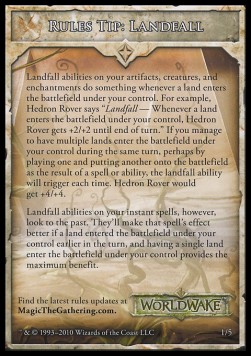 Rules Tip: Landfall