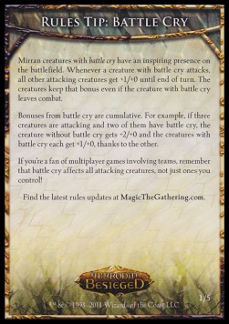 Rules Tip: Battle Cry