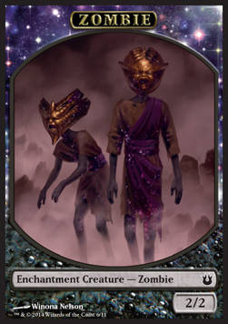 Zombie Token (Black 2/2 Enchantment)