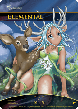 Elemental Token (Green and White */*)