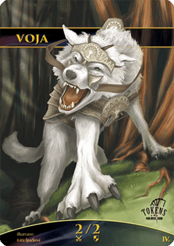 Voja Wolf Token (Green and White 2/2)