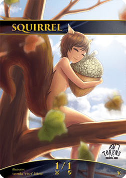 Squirrel Token (Green 1/1)