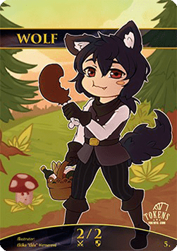 Wolf Token (Green 2/2)