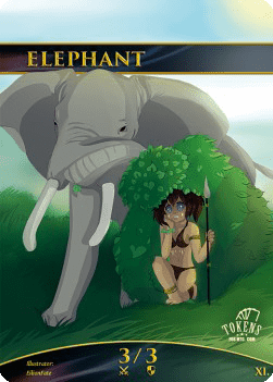 Elephant Token (Green 3/3)