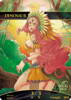 Dinosaur Token (Green 3/3 Trample)