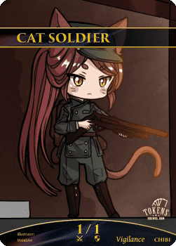Cat Soldier Token (White 1/1)