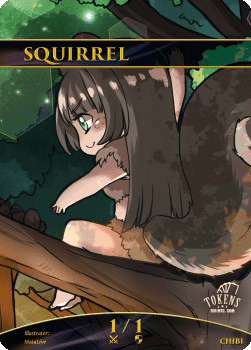 Squirrel Token (Green 1/1)