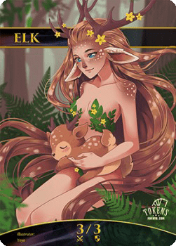 Elk Token (Green 3/3)