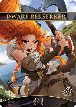 Dwarf Berserker Token (Red 2/1)