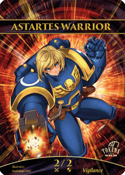 Astartes Warrior Token (White 2/2)