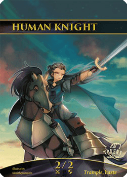 Human Knight Token (Red 2/2)